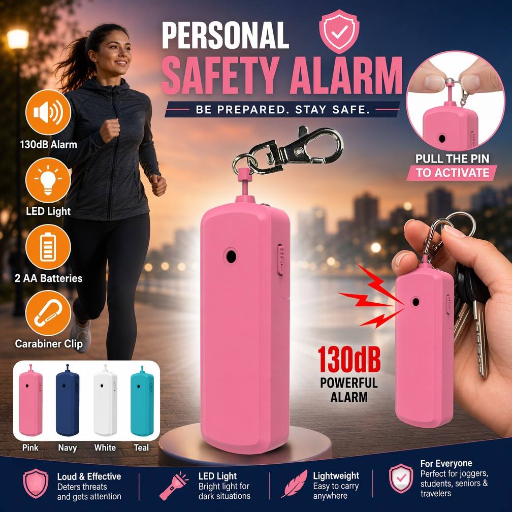 Personal Alarm Keychain - Taşınabilir 130dB Anti Wolf Alarmı Kişisel