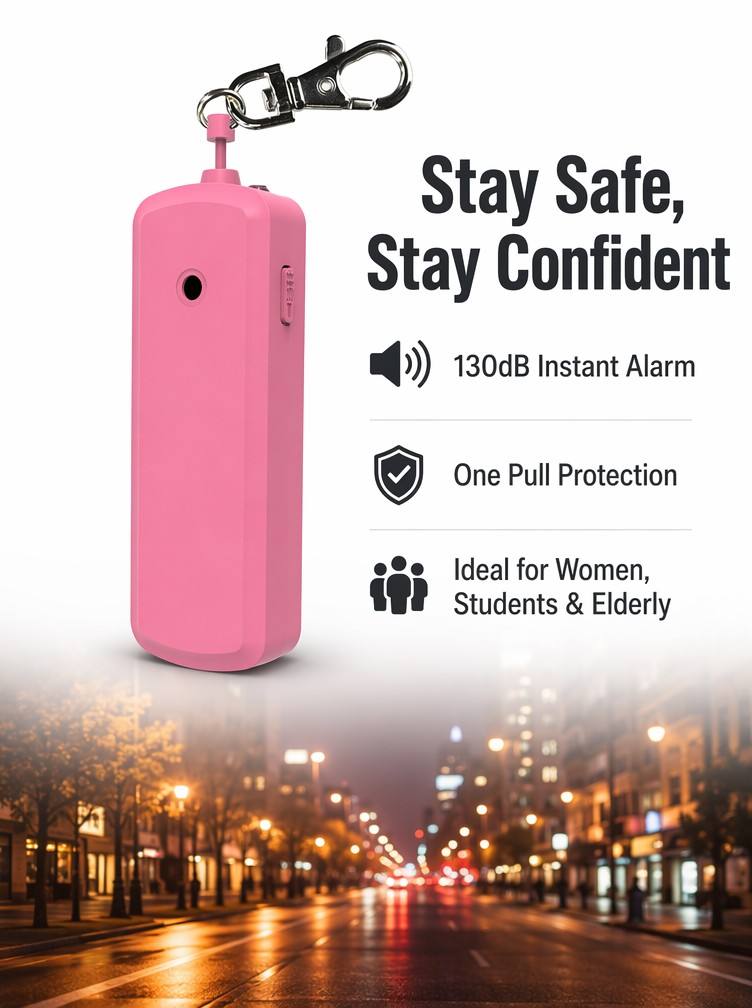 Taşınabilir 130dB Anti Wolf Al - Personal Alarm Keychain incelemesi ve fiyatı